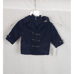 Andy Evan Navy Duffle Pea Coat Baby Boys Girls 3 6 Months Toddler Winter Warm